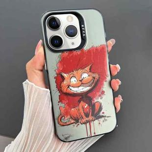 For iPhone 11 Pro Max Dual-sided IMD Animal Graffiti TPU + PC Phone Case(Grinning Cat)