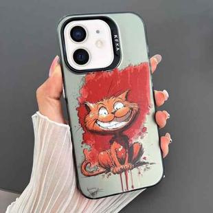 For iPhone 11 Dual-sided IMD Animal Graffiti TPU + PC Phone Case(Grinning Cat)