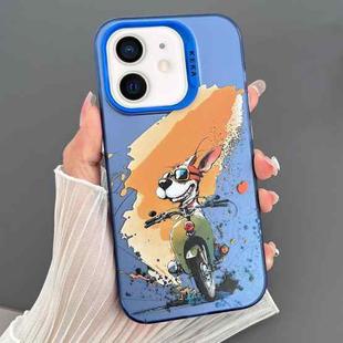 For iPhone 11 Dual-sided IMD Animal Graffiti TPU + PC Phone Case(Electromobile Dog)
