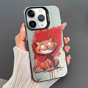 For iPhone 11 Pro Dual-sided IMD Animal Graffiti TPU + PC Phone Case(Grinning Cat)