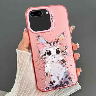 For iPhone 8 Plus / 7 Plus Dual-sided IMD Animal Graffiti TPU + PC Phone Case(Elegant Cat)