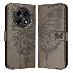 For OPPO A2 Pro 5G / A3 Pro 5G Embossed Butterfly Leather Phone Case(Grey)