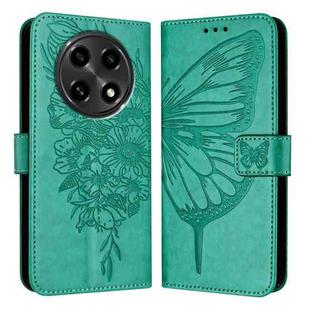 For OPPO A2 Pro 5G / A3 Pro China Embossed Butterfly Leather Phone Case(Green)