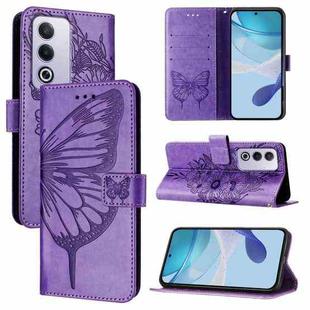 For OPPO A3 Pro 5G Global Embossed Butterfly Leather Phone Case(Light Purple)