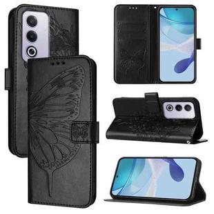 For OPPO A3 Pro 5G Global Embossed Butterfly Leather Phone Case(Black)