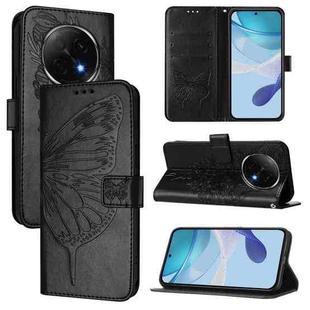 For OPPO A5 Pro China Embossed Butterfly Leather Phone Case(Black)