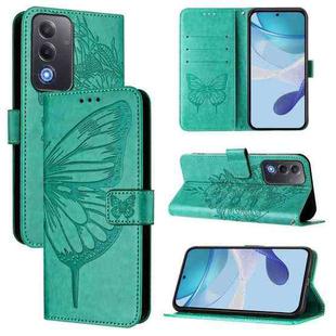 For OPPO A5 5G Global / A3 Pro 5G Global Embossed Butterfly Leather Phone Case(Green)