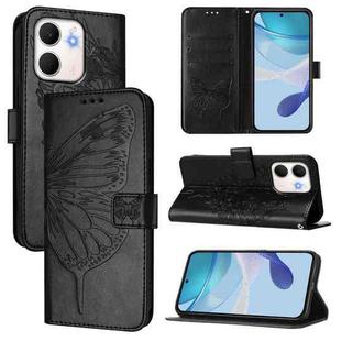 For OPPO A5x 4G Global / 5G Global Embossed Butterfly Leather Phone Case(Black)
