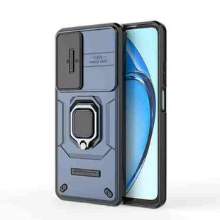 For OPPO A60 4G Global Sliding Camshield TPU + PC Shockproof Phone Case with Holder(Blue)