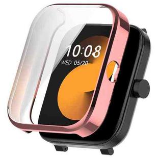 For Xiaomi HayLou GST / GST Lite Full Coverage TPU Electroplated Watch Protective Case(Pink Gold)