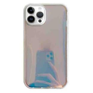For iPhone 13 Pro Max Electroplated Aurora TPU + PC Phone Case(White)