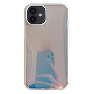 For iPhone 12 Electroplated Aurora TPU + PC Phone Case(White)