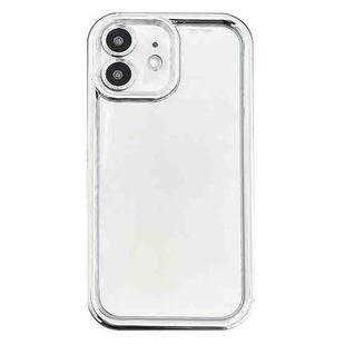 For iPhone 11 Electroplated Mirror Straight Edge TPU Phone Case(Silver)