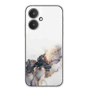 For Xiaomi Redmi 13C 5G / Poco M6 / Redmi 13R Hollow Marble Pattern TPU Straight Edge Phone Case(Black)