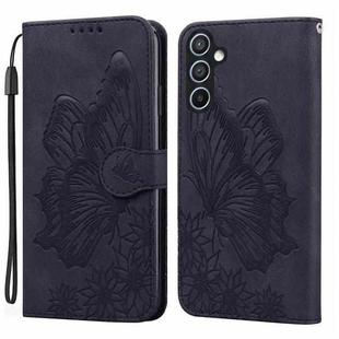 For Samsung Galaxy A17 5G / A26 5G Retro Skin Feel Butterflies Embossing Horizontal Flip Leather Phone Case(Black)