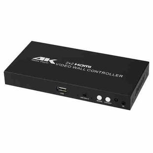 XP03 4K 2x2 HDMI Video Wall Controller Multi-screen Splicing Processor, Style:Playback Version(EU Plug)