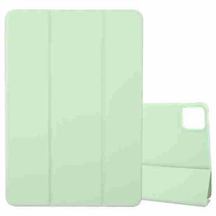 For Xiaomi Pad 6S Pro 12.4 Tri-fold Silicone Leather Tablet Case(Green)