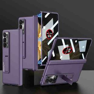 For Honor Magic V2 GKK Integrated Privacy Magnetic Folding Hinge All-inclusive Phone Case(Purple)