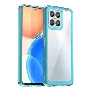 For Honor X6 4G Colorful Series Acrylic Hybrid TPU Phone Case(Transparent Blue)