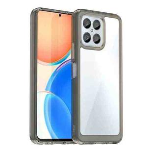 For Honor X6S Colorful Series Acrylic Hybrid TPU Phone Case(Transparent Grey)