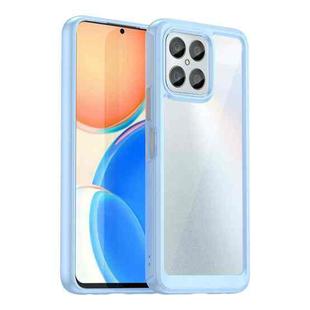 For Honor X8 5G Colorful Series Acrylic Hybrid TPU Phone Case(Blue)