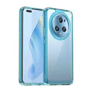 For Honor Magic5 Pro Colorful Series Acrylic Hybrid TPU Phone Case(Transparent Blue)