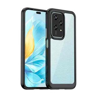 For Honor 200 Lite 5G Colorful Series Acrylic Hybrid TPU Phone Case(Black)