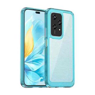 For Honor 200 Lite 5G Colorful Series Acrylic Hybrid TPU Phone Case(Transparent Blue)