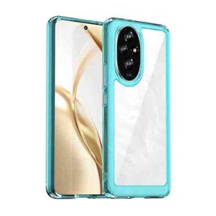 For Honor 200 Colorful Series Acrylic Hybrid TPU Phone Case(Transparent Blue)