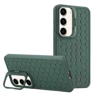 For Samsung Galaxy S23 5G Honeycomb Radiating Lens Holder Magsafe Phone Case(Green)