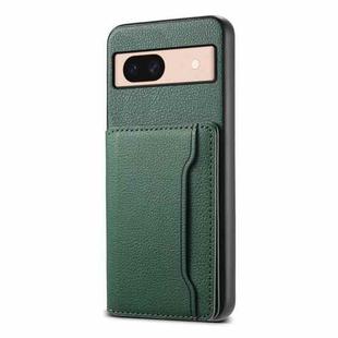 For Google Pixel 8a Calf Texture Card Bag Design Full Coverage Phone Case(Green)