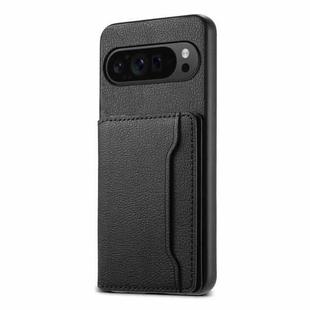 For Google Pixel 10 Pro / 10 Calf Texture Card Bag Design Full Coverage Phone Case(Black)