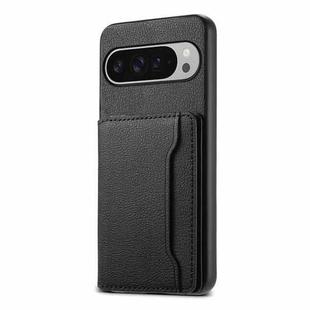 For Google Pixel 10 Pro XL Calf Texture Card Bag Design Full Coverage Phone Case(Black)