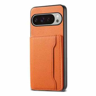 For Google Pixel 10 Pro XL Calf Texture Card Bag Design Full Coverage Phone Case(Orange)