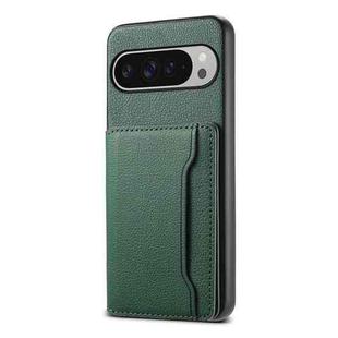 For Google Pixel 10 Pro XL Calf Texture Card Bag Design Full Coverage Phone Case(Green)