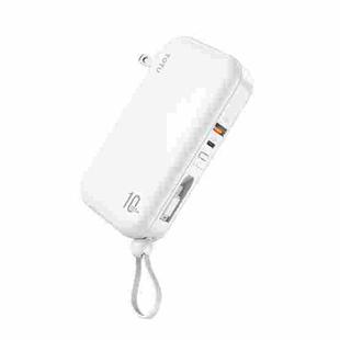 TOTU PB-7-L 10000mAh 22.5W AC Fast Charging Power Bank with Cable(White)