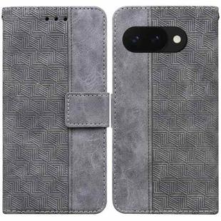 For Google Pixel 9a Geometric Embossed Leather Phone Case(Grey)