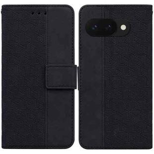 For Google Pixel 9a Geometric Embossed Leather Phone Case(Black)