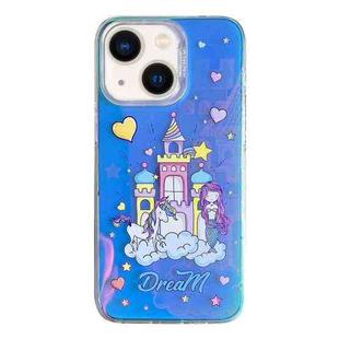 For iPhone 14 Colorful Pattern TPU + PC Phone Case(Rainbow Castle)