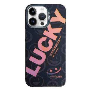 For iPhone 13 Pro Max Colorful Pattern TPU + PC Phone Case(LUCKY)