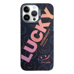 For iPhone 12 Pro Max Colorful Pattern TPU + PC Phone Case(LUCKY)