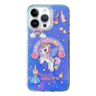 For iPhone 12 Pro Colorful Pattern TPU + PC Phone Case(Rainbow Unicorn)