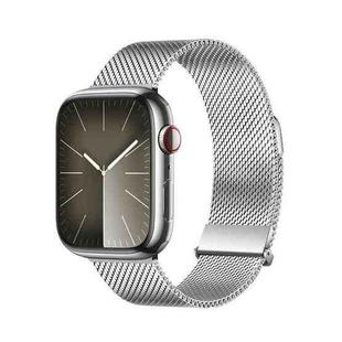 For Apple Watch SE 2023 44mm DUX DUCIS Milanese Pro Series Stainless Steel Watch Band(Silver)