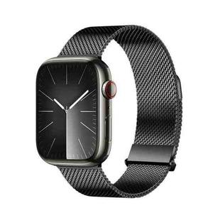 For Apple Watch SE 44mm DUX DUCIS Milanese Pro Series Stainless Steel Watch Band(Black)