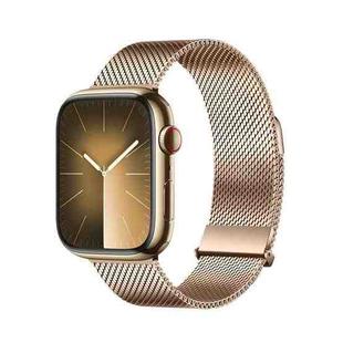 For Apple Watch Series 3 38mm DUX DUCIS Milanese Pro Series Stainless Steel Watch Band(Gold)