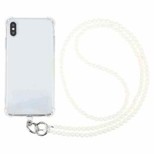 Mobile Phone Anti-lost Ink Wash Crossbody Long Bead Chain(White)