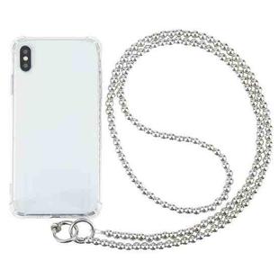 Mobile Phone Anti-lost Ink Wash Crossbody Long Bead Chain(Silver)