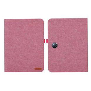 For OPPO Pad Neo 11.4 Fabric Leather Tablet Case(Pink)