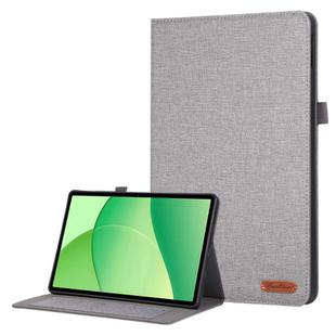 For OPPO Pad SE 11 2025 Fabric Texture Horizontal Flip Leather Tablet Case(Grey)