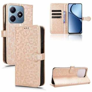 For Realme C61 / C63 Honeycomb Dot Texture Leather Phone Case(Gold)